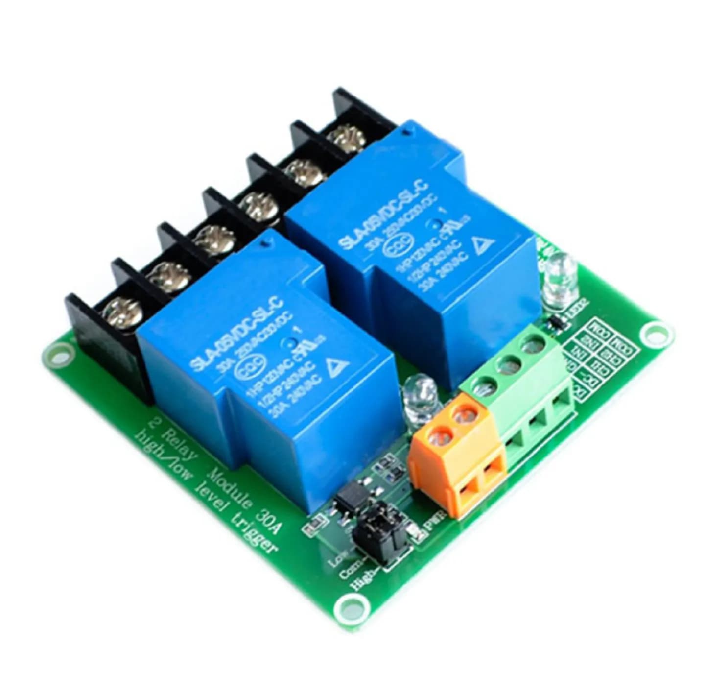 30A 2-way high and low trigger 5V relay module intelligent home automation