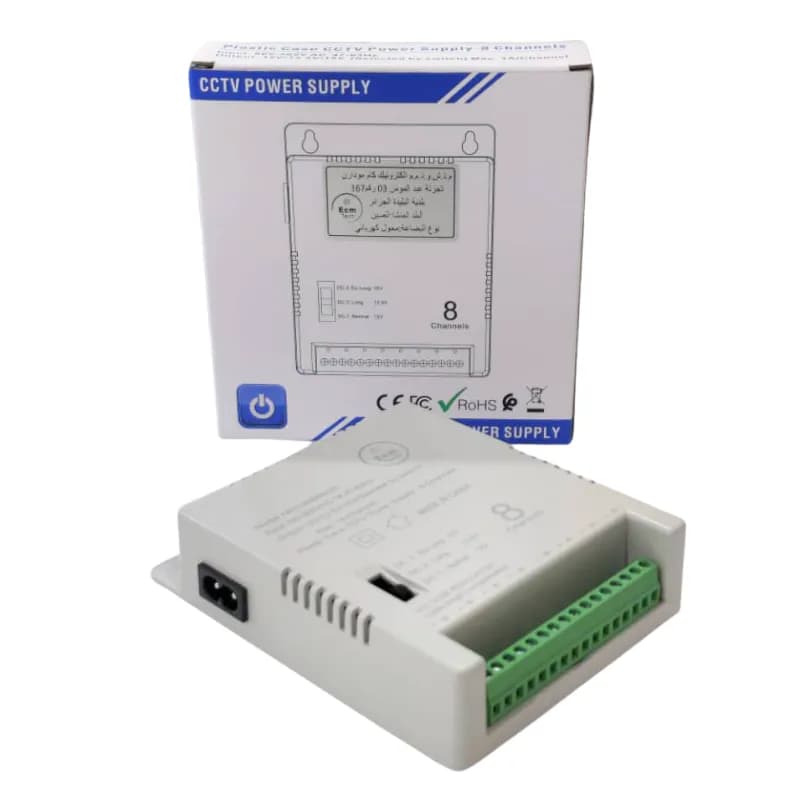 Alimentation CCTV 8 Canaux – ECM Tech YAS12180W8CH