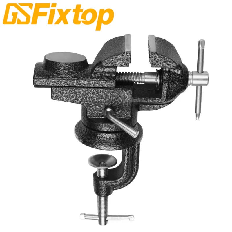 FIXTOP – 50 mm Mechanical Bench Vice with 360° Swivel Base