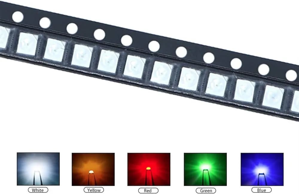 SMD LED 3528 Rouge, Jaune, Bleu,Vert, Blanc, Orange
