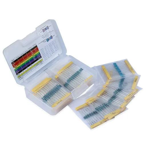 17 valeurs 1 % Assortiment de kits de résistance, 0 Ohm-1M Ohm (paquet de 525)