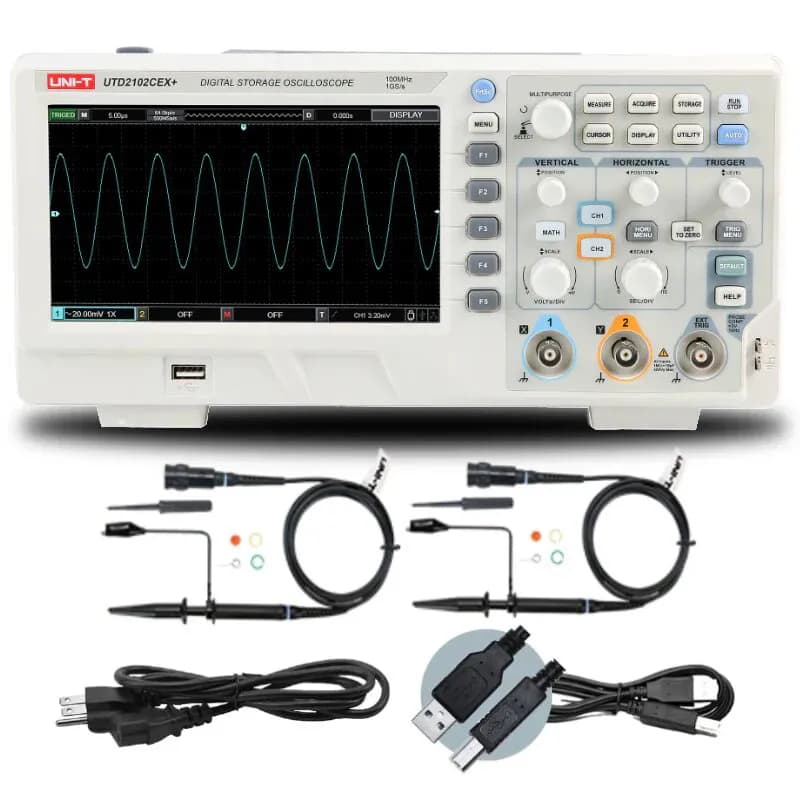 Oscilloscope 2 canaux 200MHz 1Gs / s, UNI-T UTD2202CEX+