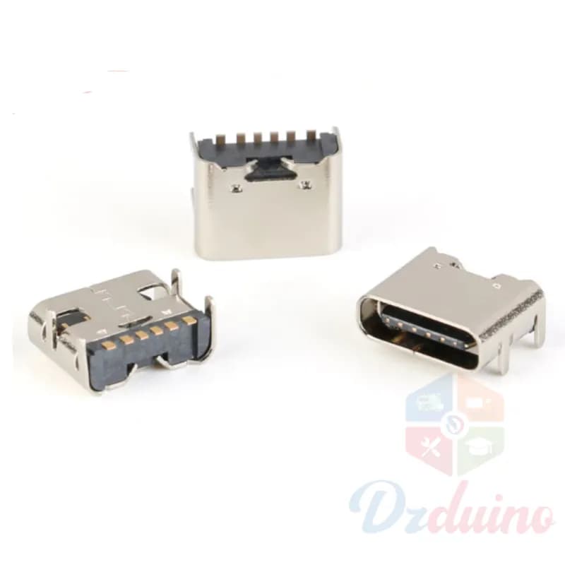 موصل مقبس USB من النوع C 6P SMT