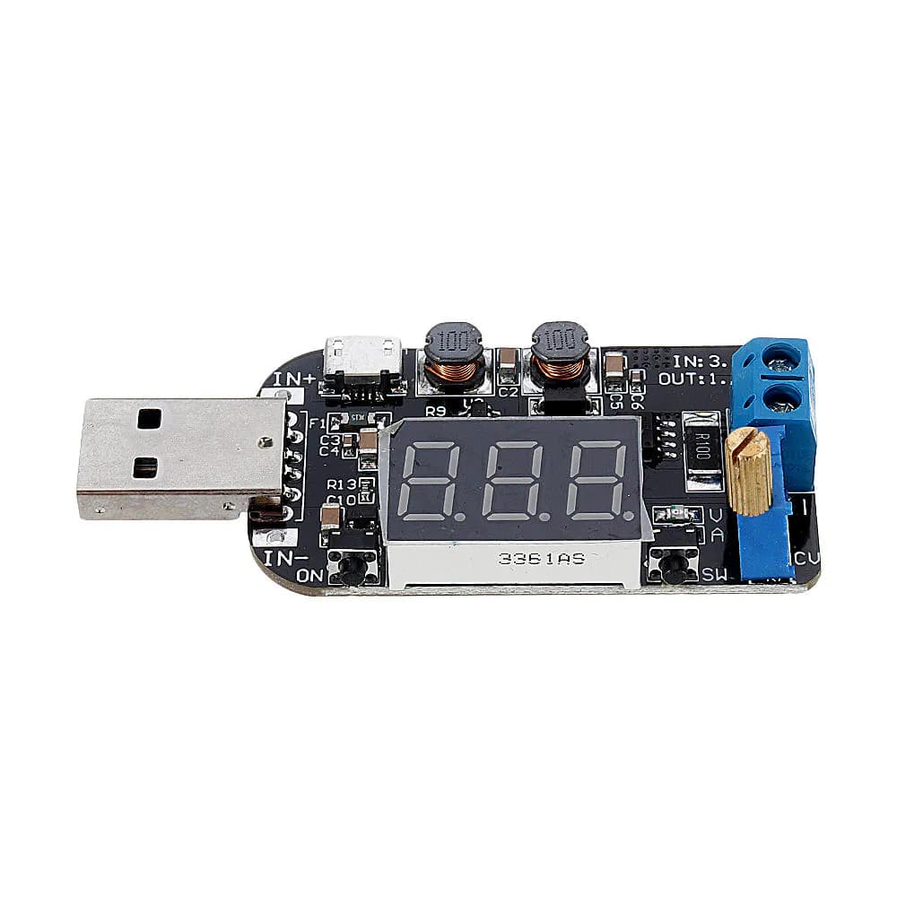 USB adjustable buck-boost power supply regulator module 5V to 3.3V 9V 12V 18V24V 