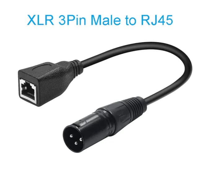 XLR mâle 3 broches vers RJ45 femelle