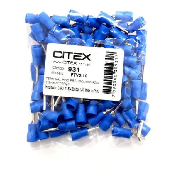 PTV1.25-10 TERMINAL WIRE  2.5mm² 100 Pcs