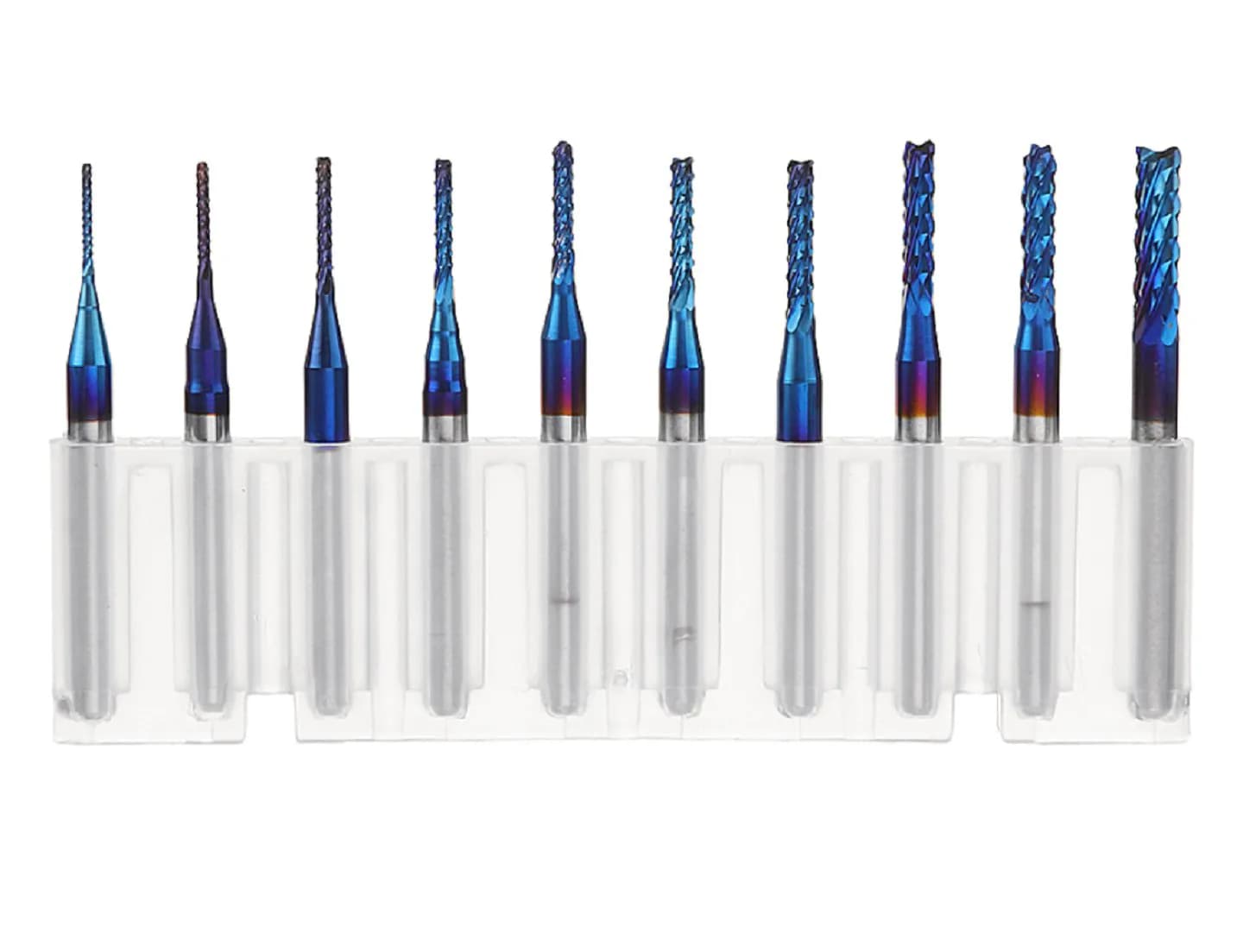 10pcs 0.8-3.175mm PCB Carbide Engraving Milling Cutter 