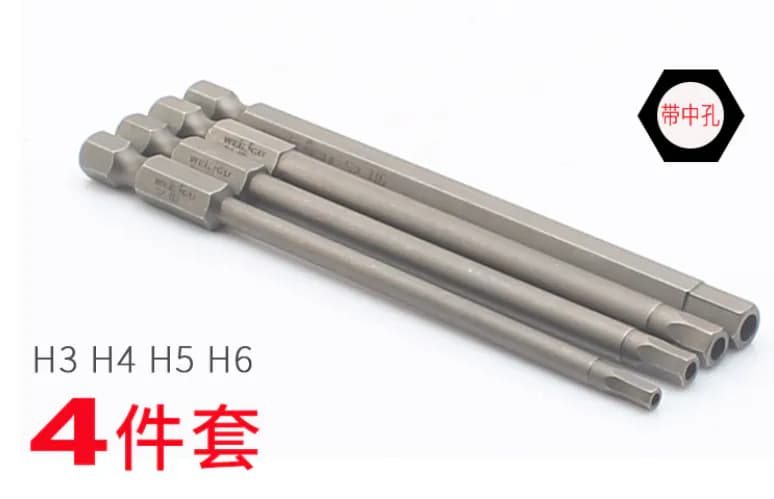 Embouts de tournevis à tête hexagonale magnétique 4pcs 100 mm