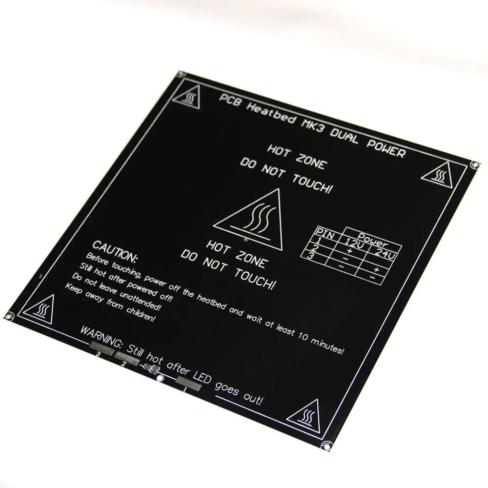 12v/24v 250*250*3 mm Heatbed MK3 aluminum 