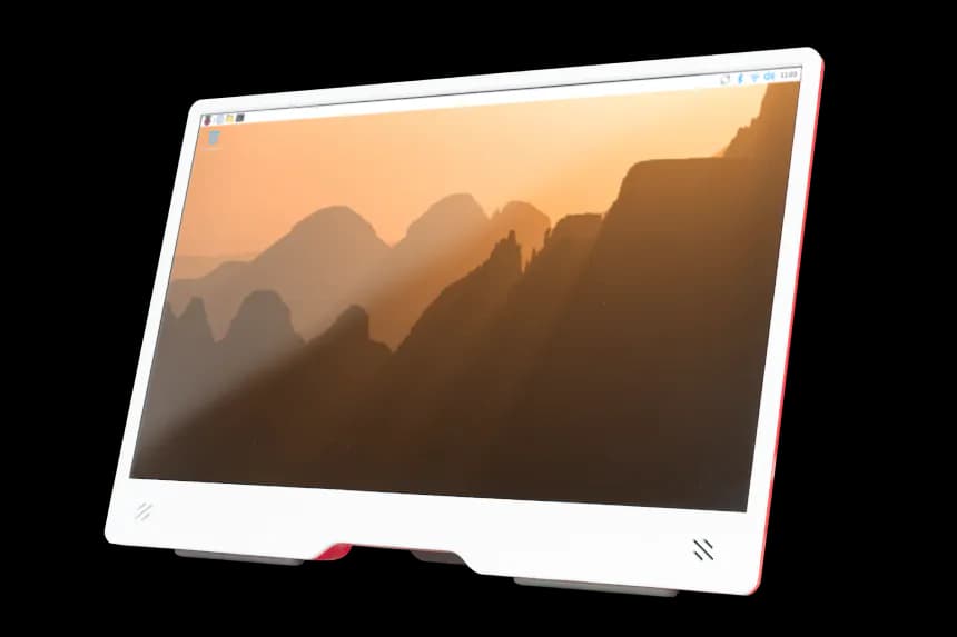 Raspberry Pi Monitor Red/White 15.6" Full HD
