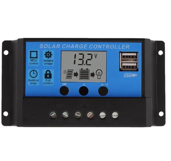 PWM 30A Dual USB Solar Charge Controller 12V 24V