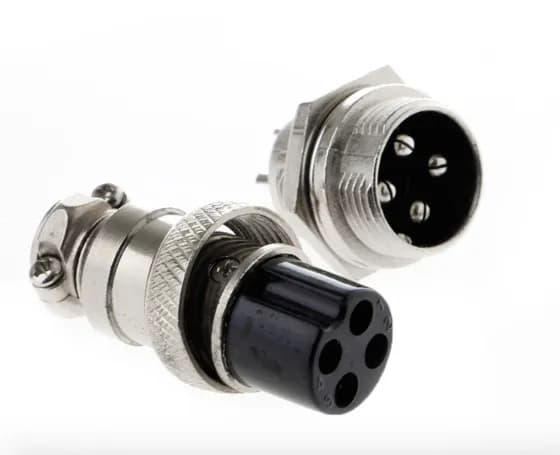 GX16-4 Pin 16mm Male &amp; Female Wire Panel Circular Connector 