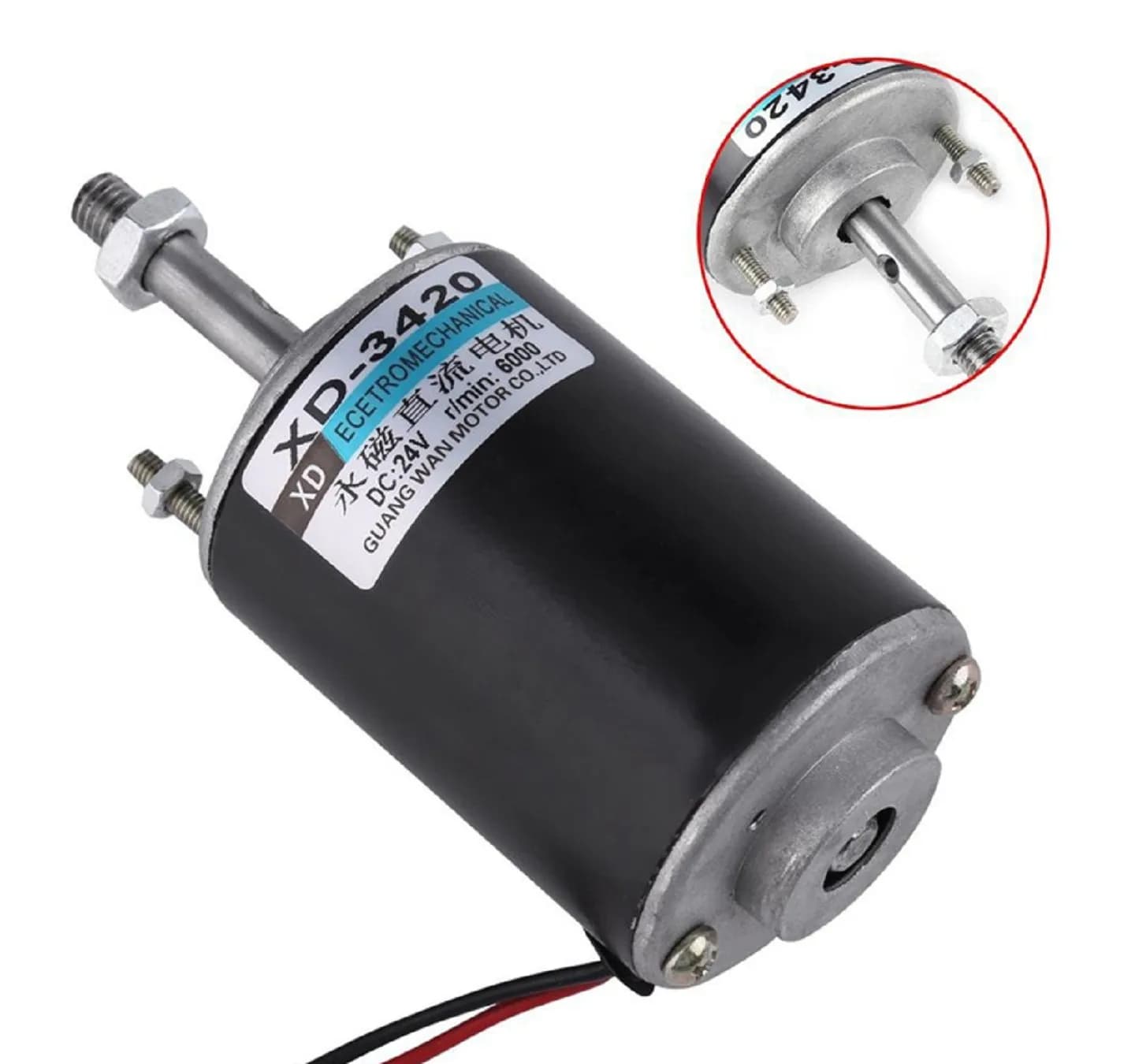 Xd-3420 24V 7000tr / min 30W moteur CC à aimant permanent à grande vitesse