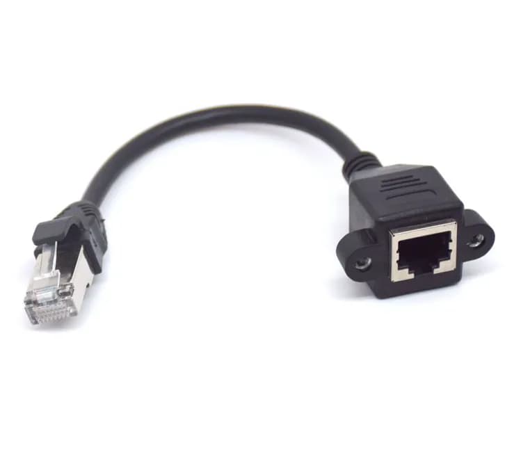 RJ45 mâle à femelle  Câble d’extension à vis 30cm