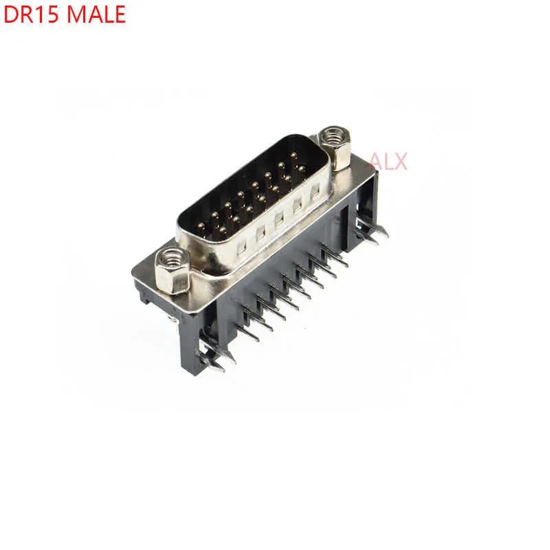 DR15 Male connector right angle - 2 Row