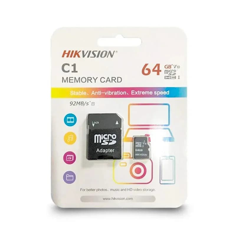Carte Mémoire MicroSD Hikvision 64GB