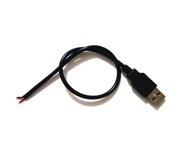 2AWG 2A  2Pin USB cable Male connector 1metre