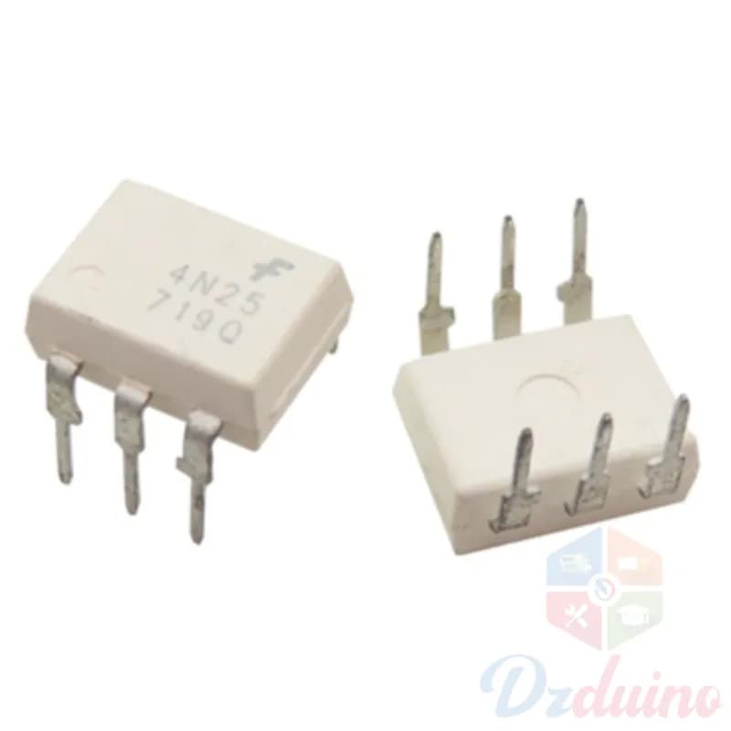 4N25M DC Optocoupler، من خلال الفتحة، 6-Pin PDIP