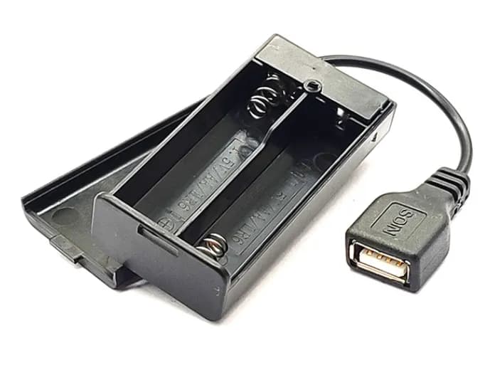 2XAA supports de piles  avec port d’alimentation USB