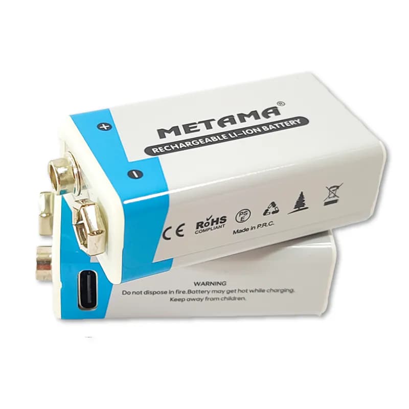 2X9V 1000mAh Type-C USB Batterie Li-ion Rechargeable