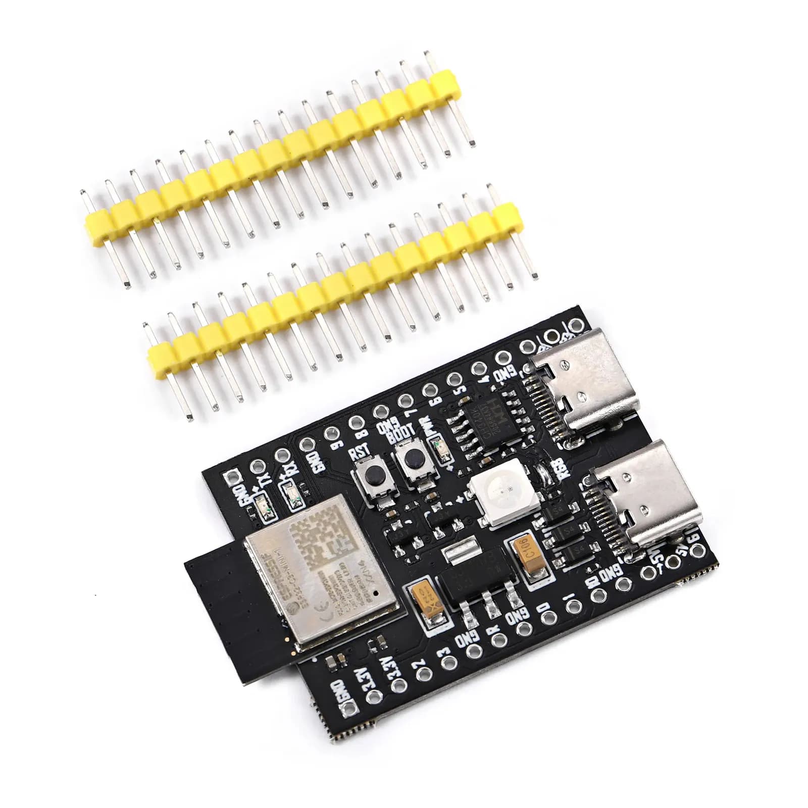 Carte de développement ESP32-C3-Mini-1 avec double USB Type-C – Flash 4 Mbit