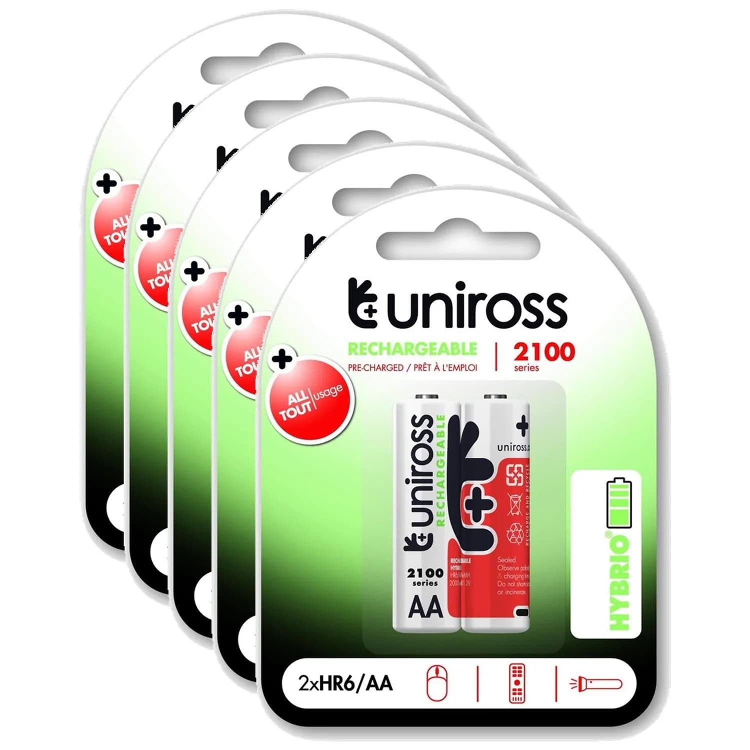 Uniross  Rechargeable batteries 2XHR6/AA 1.2V 2100