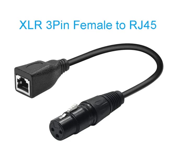 XLR femelle 3 broches vers RJ45 femelle