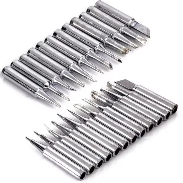 12pcs Metal 900M-T Soldering Iron Tips Set 42 mm