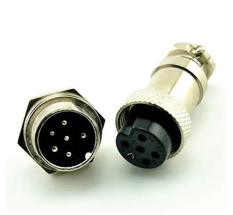 GX16  6Pin 16mm M/F Wire Panel Circular Connector