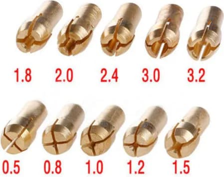 10pcs Brass Collet Mini Drill Chuck  0.5-3.2mm