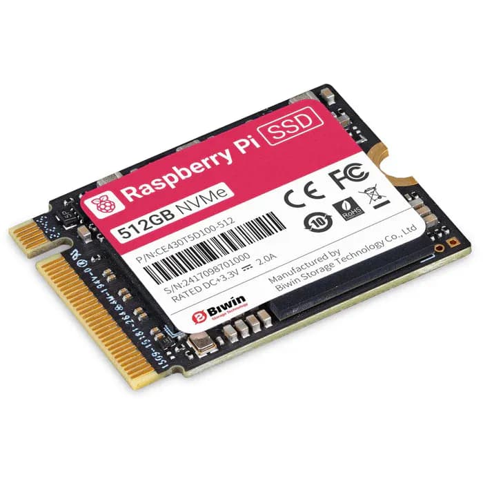Disque dur SSD pour Raspberry Pi 5 512GB