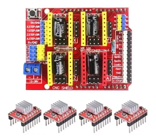 CNC Shield V3 and 4 x A4988 Driver