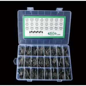 مجموعة المكثفات الكهربية المصنوعة من الألومنيوم (0.1UF-1000UF)  500Pcs