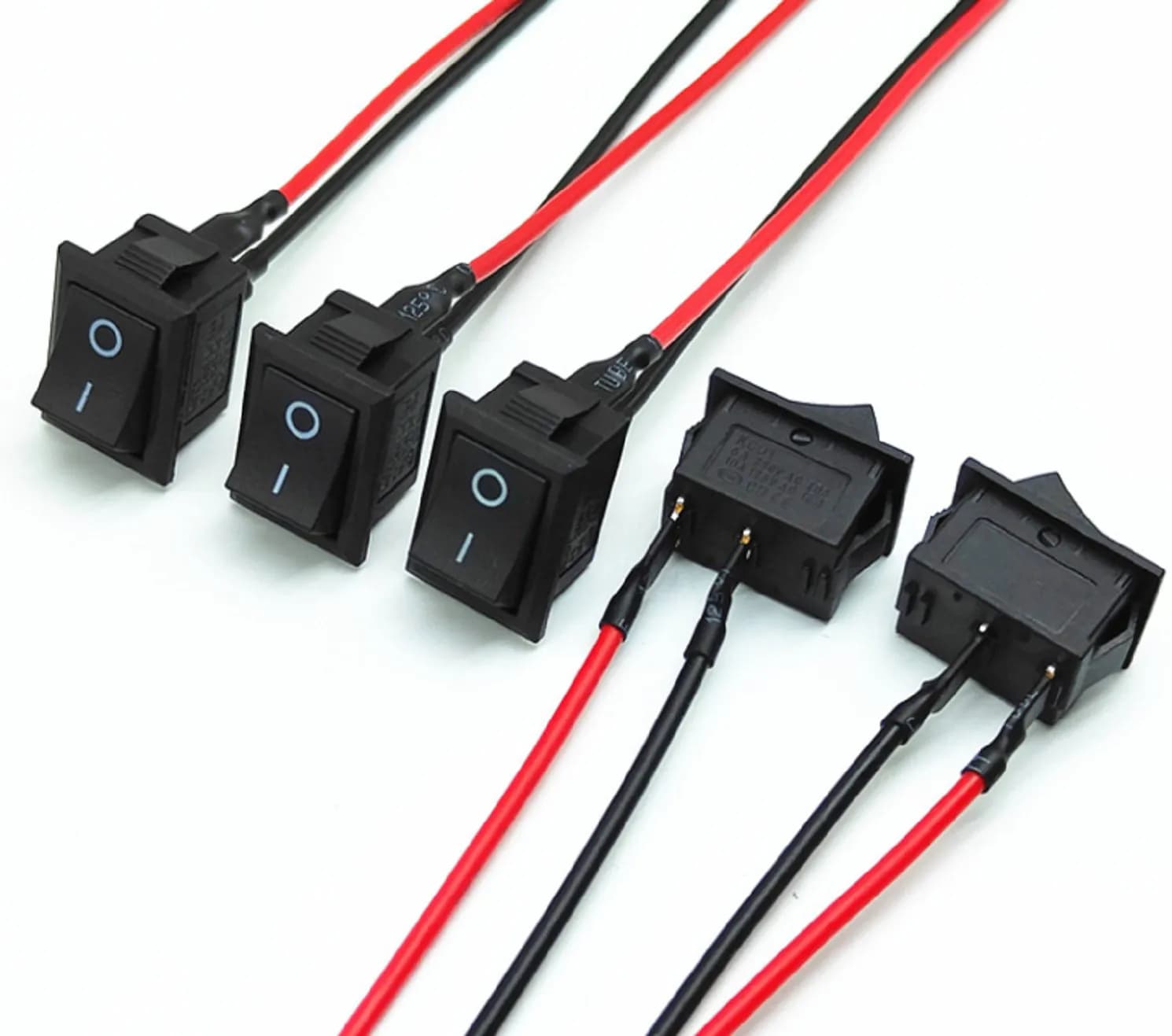 KCD1 Rocker switch 2 Position button switch 15X21mm with Wire