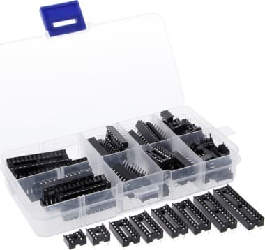 66Pcs/Lot DIP IC Sockets Adaptor Solder 6,8,14,16,18,20,24,28 Pin — image 1