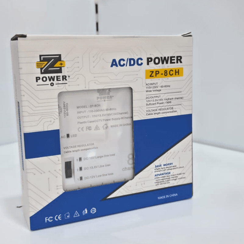 ALIMENTATION CCTV 8 CANAUX ZPOWER – ZP-8CH — image 1