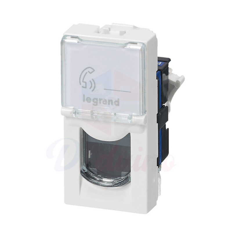Prise RJ45 catégorie6 FTP Mosaic 1 module - blanc — image 1