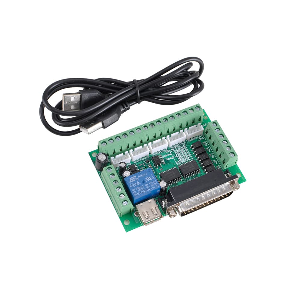 MACH3 - 5 Axis Interface Board With DB25 Parallel cable — image 1