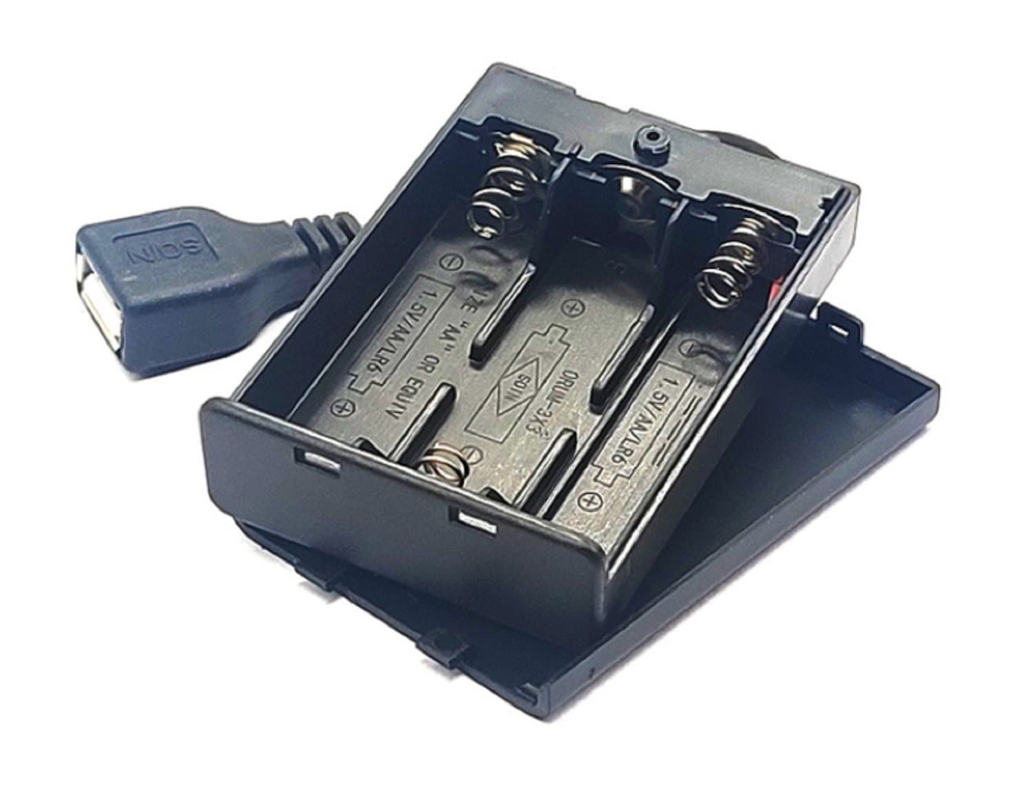 3xAA Battery Holder With USB Power Port — image 1