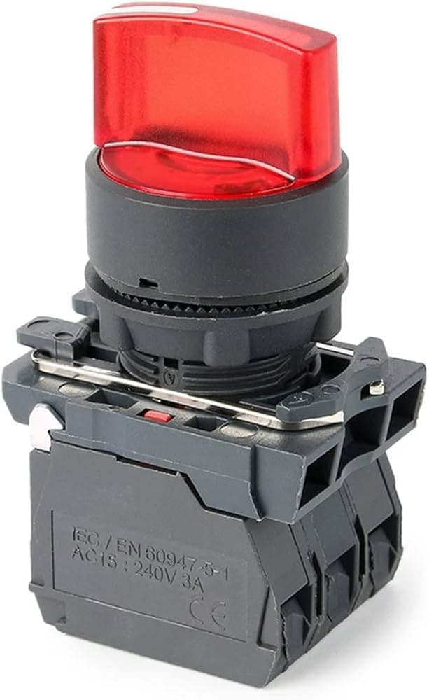 220V LED Switch N/O+N/C Selective Self-Lock — image 1