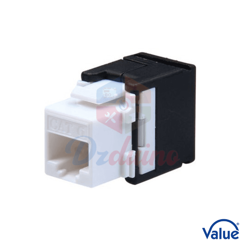 Connecteur Keystone sans outil Cat.6 UTP à 180 degrés avec obturateur — image 1