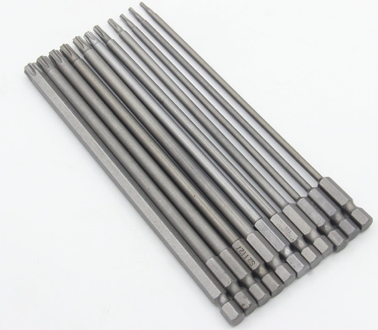 10pcs T6-T40 Jeu d'embouts magnétique  de tournevis Torx 150mm   — image 1