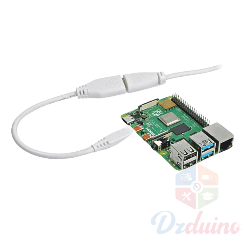 Adaptateur Raspberry Pi Micro HDMI vers HDMI standard, blanc — image 1