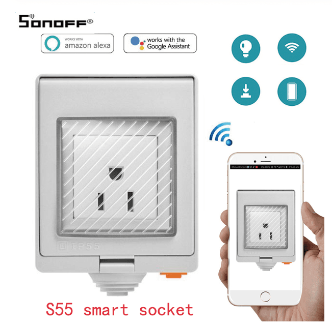 SONOFF S55 Wi-Fi Smart Socket — image 1