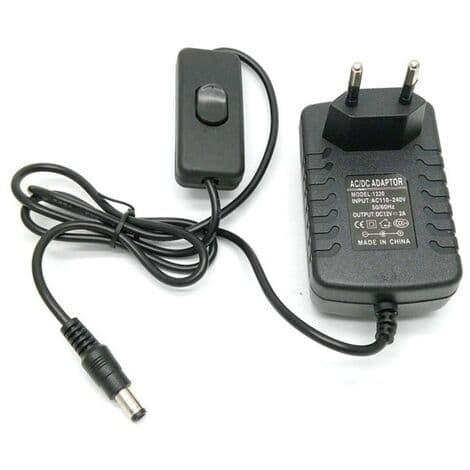 Adaptateur de Tension AC/DC, 12V - 1.25A avec interrupteur — image 1