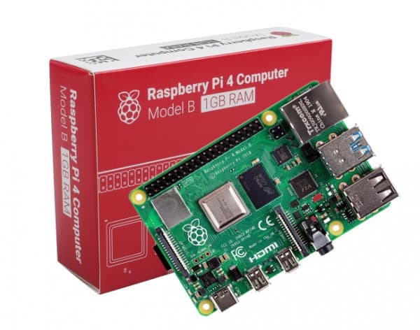 UK-Raspberry Pi 4 Model B, BCM2711 SoC, 1GB DDR4 RAM, USB 3.0, PoE Enabled  — image 1