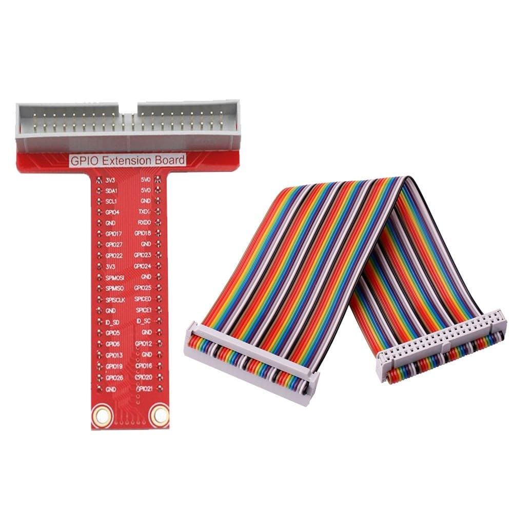  GPIO Extension Board Type T  + 40 Pins Rainbow Cable for Raspberry Pi 3 — image 1