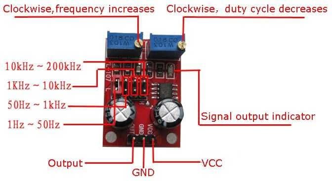 NE555 Module réglable Générateur de signal — image 1