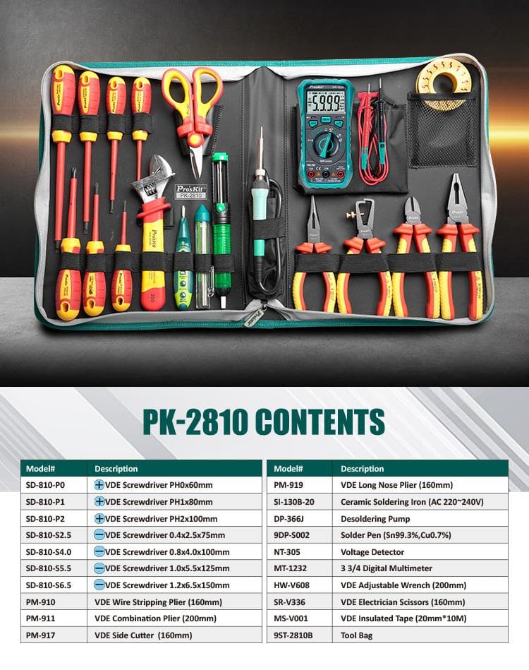 PK-2810B 1000V Insulated Tool Kit — image 1