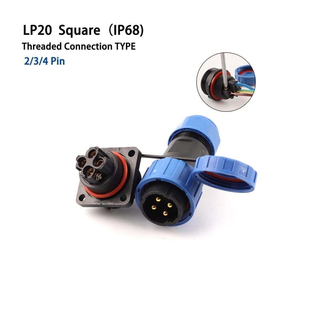 20mm Circular Wire Panel Aviation Connector waterproof  M /F 3PIN — image 1